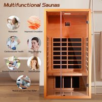Infrared Sauna Built for Daily Recovery, Hemlock Wood, 6 Carbon Heaters, Digital Control, 68°F to 149°F Range — product view 2