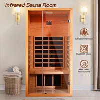 Infrared Sauna Built for Daily Recovery, Hemlock Wood, 6 Carbon Heaters, Digital Control, 68°F to 149°F Range — product view 6