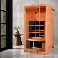 Infrared Sauna Built for Daily Recovery, Hemlock Wood, 6 Carbon Heaters, Digital Control, 68°F to 149°F Range — product view 7