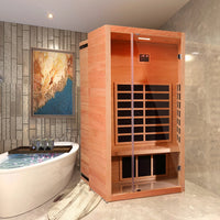 Infrared Sauna Built for Daily Recovery, Hemlock Wood, 6 Carbon Heaters, Digital Control, 68°F to 149°F Range — product view 8