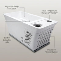 Alta 2-in-1 Hot & Cold Plunge Tub, 37°F–102°F — infographic