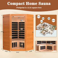 Infrared Sauna Designed for Home Wellness, 2180W Power, Hemlock Wood Construction, 360° Surround Heating — product view 3