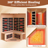 Infrared Sauna Designed for Home Wellness, 2180W Power, Hemlock Wood Construction, 360° Surround Heating — product view 9